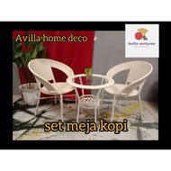 3-in-1 Rattan Coffee Table SET