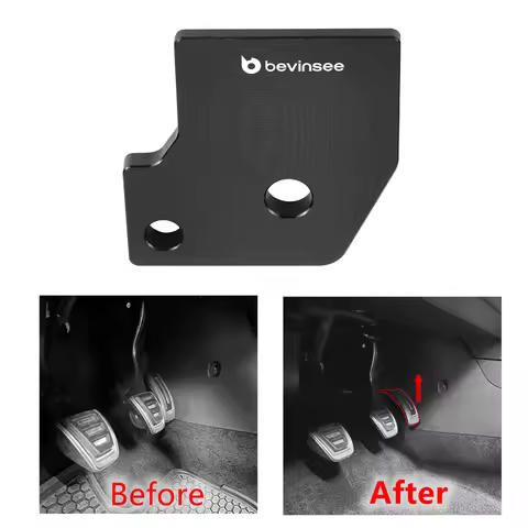 BEVINSEE Aluminum Accelerator Pedal Spacer for VW MQB/MQB EVO,for MK7 Golf 1.4T 1.8T,for MK7/MK8 GTI