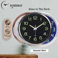 Nms - Somemay Imported Glow In The Dark Wall Clock M22 / 12 Inch Aesthetic Wall Clock (30Cm)/ Clock