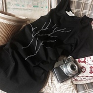 百搭手縫樹形圖案簡約直身棉彈高端 smart casual TEE