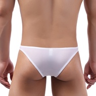 Ice Silk Men Sexy Briefs Underwear Man Bikini Briefs Jockstrap Low Waist Male Mini Panties