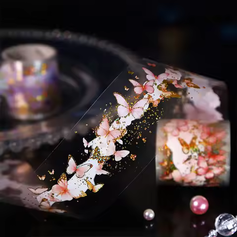 40mm*2m 1pc PET Tape Stickers Creativity Scrapbooking Hand Account Adhesive hand made Diy Junk Journ