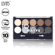 USHAS Eyeshadow Matte 10 Warna No.1 - 2 Perona Mata BPOM USH-ES2747 - WO