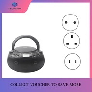 TECHCHIP-CD Player Multifunction Portable Bluetooth CD Player Radio Dual Speaker Stereo Audio Input