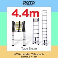 Best selling 4.4M Telescopic Aluminum Folding Ladder Single Telescopic Ladder 4.4 M happy shopping