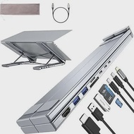 ขาตั้งแล็ปท็อปแบบปรับได้ Dock Multi-Function คอมพิวเตอร์โน้ตบุ๊คขาตั้ง HUB ขยายสนับสนุน Bracket Hub 