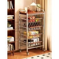 Snack Storage Multi-Layer High-Gap Living Room Face Cart Floor-standing Mobile Antique Rack Value Sh