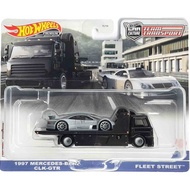 HOT WHEELS MERCEDES-BENZ CLK GTR & FLEET STREET TEAM TRANSPORT PREMIUM