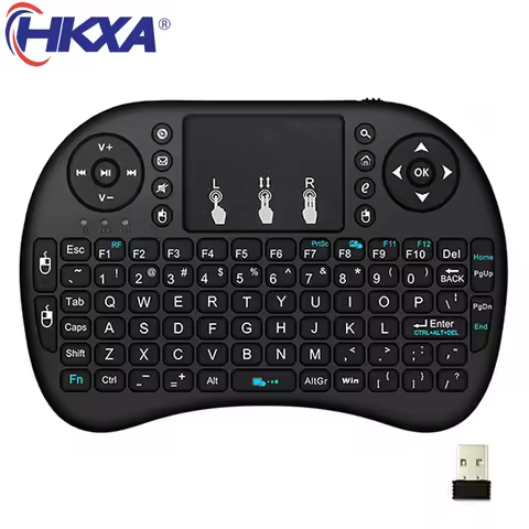 HKXA i8 Russian English Version 2.4GHz Wireless Keyboard Air Mouse With Touchpad Handheld Work With 