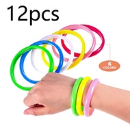 12pcs 6 Candy Color Plastic Bangle Fashion Colorful Bangles for Kids Girls