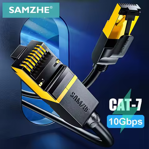 Samzhe Ethernet Cable Cat7 Lan Cable UTP CAT 7 RJ 45 Network Cable RJ45 Cat7 Internet Cable Patch Co
