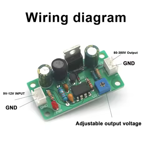DC 9V-12V TO 80-380V high voltage Boost Converter Glow Tube Power Supply FOR Nixie Tube 6E2, 6E1, 6E