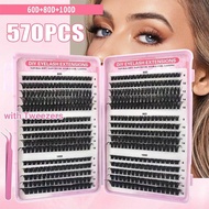 540 Pcs Eyelash Extension Mixed 8–16 Mm Lengths Curl Lashes Large-Capacity Beginner-Friendly DIY Eye