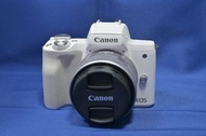 新淨 Canon M50 II w/ 15-45mm kit 連鏡頭 2代機 輕巧機身 旅行一流 自拍螢幕 新手合用 M50 mark II Kiss M2