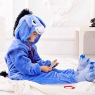 Xie EEYORE WINNIE THE POOH KANCIL BLUE DOLL ONESIE COSTUME KIDS COSPLAY IMPORTED PAJAMAS