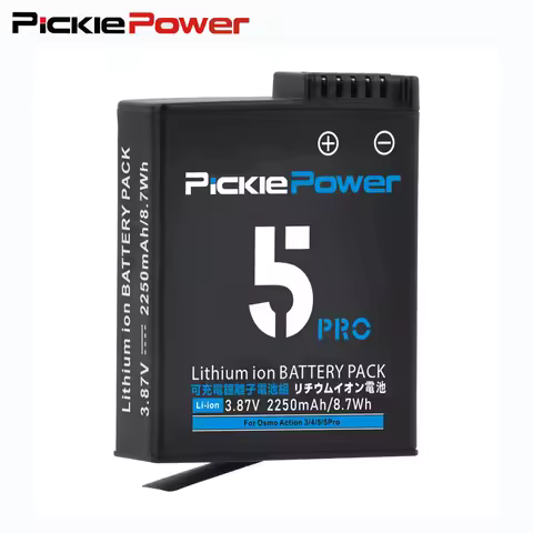 PicklePower 2250mAh Battery Compatible with DJI Osmo 360, Action 5pro, Action 4, Action 3 Camera