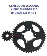 GEAR GIR DEPAN BELAKANG YUZAKA THUNDER 125 SIZE 428 14 45 T