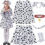 ZeroShop Girls Dalmatian Costume 101 Days of School Outfit Shirt Tutu with Accessories