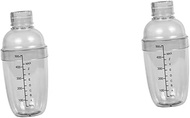 MAGICLULU 2pcs Glass Container Terrarium Tank Small Shaker Bottle Clear Teapot Kit Stainless Steel Coffee Pot Stirrers for Mixed Glass Juice Container Mixer White Tea Cup Cocktail