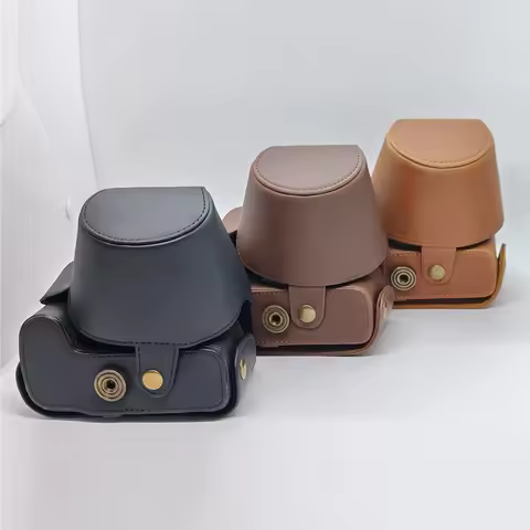 Camera Case Bag For Canon PowerShot SX50HS SX50 PU Leather Full Cover With Strap