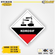 K3 Waste B3 Label Symbol Sticker Hazmat Corrosion