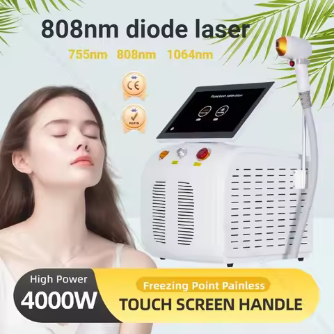 755nm 808nm 1064nm Three Wavelength Diode Laser Hair Removal Machine for Salon 808 Hair Removal Mach