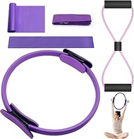 Pilates Yoga Ring, Pilates Rings Kit for Women, Yoga Resistance Ring, Yoga Ring with Double Handle, 