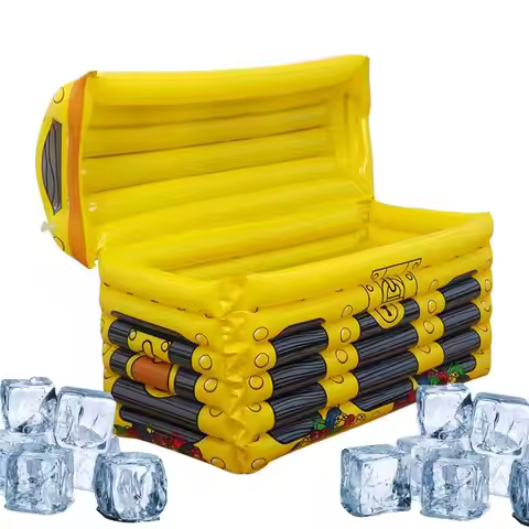 Indoor Outdoor Inflatable Ice Container PVC Beverage Cooler Treasure Box Multi-Purpose Bar Drinks Co