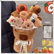 Capybara Plush Bouquet Cute Capybara Plushies Doll Toy Mother's Day Birthday Valentine Gifts