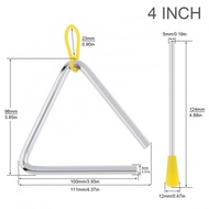 4/5/6 Inci Alat Musik Perkusi Anak Triangle Instrument Triangle Alat Musik Triangle Bell Instrument 