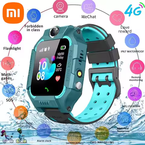 Xiaomi Kids Smart Watch 4G SOS GPS Location Sim Card Call Smart Watch Camera Waterproof Watch Gift F