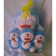 Doraemon doll gives 1 mother 3 child, free net and ribbon