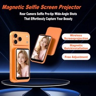 Upgrade Vlog Selfie Monitor Screen for iPhone And Android with Zoom/Built-In Remote/Speaker, Magneti