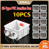 10PCS Wall Switch Box Utility Box Type 86 PVC Junction Box For External and Internal Mounting Box 86
