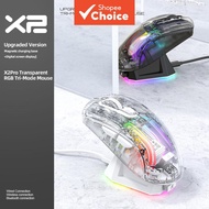ATTACK SHARK X2Pro  RGB     /2.4G  ATTACK SHARK X2Pro Tetikus Tanpa Wayar Tri-Mod Telus RGB dengan D