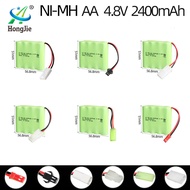 Ni‑MH AA 2400mAh 4.8V Battery Pack – SM/JST/Mini Tamiya, for RC Cars & Electric Toys Size: 56.8×51×1