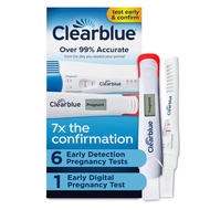 Clearblue Early Pregnancy Test Kit, hCG Hormone Pregnancy Tests with Easy-to-Read Results, 7ct 1483