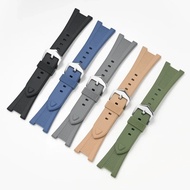 Liquid Silicone Strap Stainless Steel Buckle Soft Waterproof Men Rubber Replace Band 25mm for Patek 