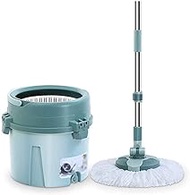 Mop, Floor Mop Easy to Use, 360 Spin Non Scratch Microfiber Wet Jet Mop with Integrated Wringer Bucket Commemoration Day
