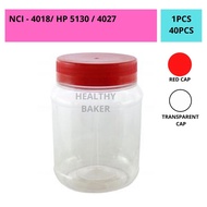 Balang kosong /Balang Kuih Plastik Pet container/Balang Biskut 红盖饼罐 NCI - 4018 40PCS