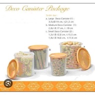 deco canister tupperware set / toples tupperware