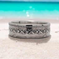 巴基斯坦硬幣戒指 1 盧比 1981，獨特的巴基斯坦戒指，巴基斯坦男士戒指