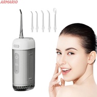 ARMARIO Water Jet Floss, 200ml 3 Modes  Water Flosser, Portable USB Rechargeable 5 Jet Tip Gum Care 