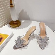 Women's sandals Juna 017 high hills mica glossy gems 7 cm