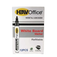 HBW whiteboard marker refillable ( 12 pcs/ 1 box ) black
