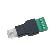 KIN Terminal Adaptor Ethernet Connector RJ11 4P 4C Male to 4 Pin Terminal Connector