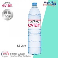 evian - 原箱12 - 法國依雲 天然礦泉水(原裝香港正貨 天然純淨) Evian Natural Mineral Water (1.5L x12)