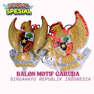 MERAH Red and White Garuda Foil Balloons, August 17th Anniversary Balloons, Garuda Bird Balloons, In