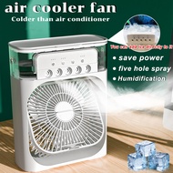 ❄️Humidification and cooling 2in1❄️ portable air conditioner With 7 LED Light air cooler fan portable aircond air cond portable cooling fan mist fan kipas angin aircond water冷风机