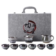 Gongfu Tea Set Porcelain Gaiwan Teapot Set Chinese Kung Fu Tea Experience Home and Office Gift Box